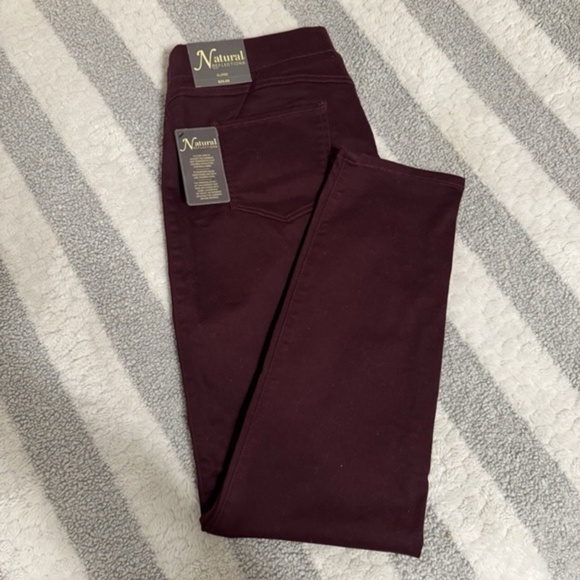 Natural Reflections NWT XL Solid Plum Pull-On Denim Leggings w/29.5 Inseam - Picture 1 of 7